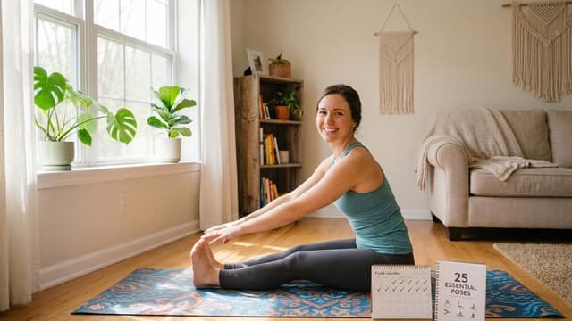 Yoga for Beginners at Home: 25 Essential Poses + Easy 4-Week Plan for Daily Practice